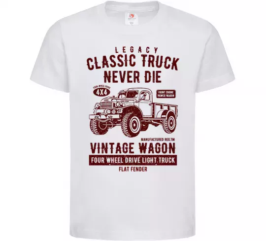 Детская футболка Classic Truck Белый фото