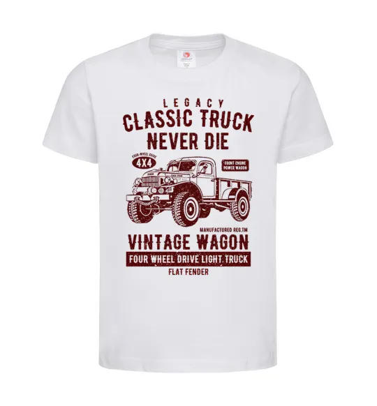Дитяча футболка Classic Truck Білий фото