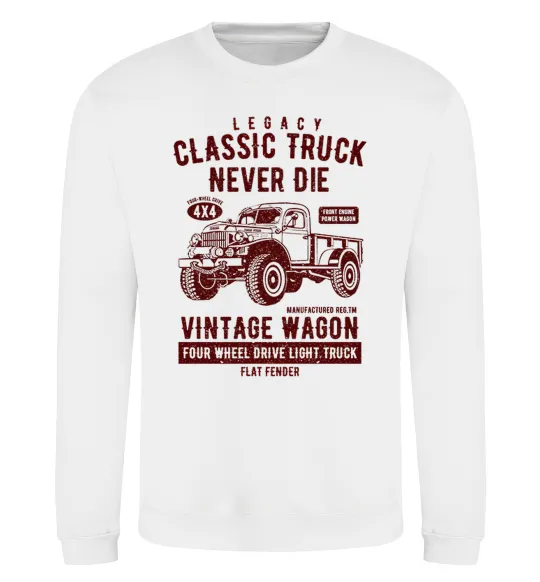 Світшот Classic Truck Білий фото