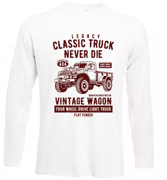 Лонгслив Classic Truck Белый фото