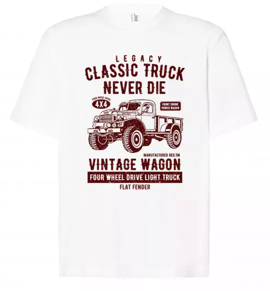Футболка Оверсайз Classic Truck Білий фото