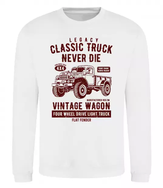 Світшот Classic Truck Білий фото