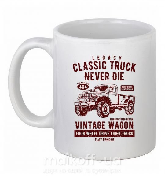 Чашка керамічна Classic Truck Білий фото