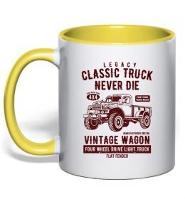 Чашка с цветной ручкой Classic Truck