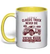 Чашка з кольоровою ручкою Classic Truck Сонячно жовтий фото