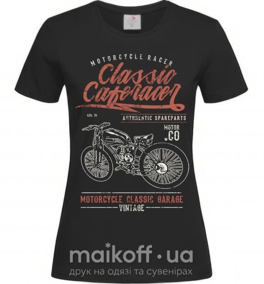 Женская футболка Classic Caferacer Черный фото