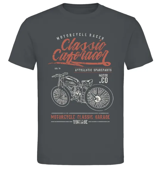 Чоловіча футболка Classic Caferacer Графіт фото