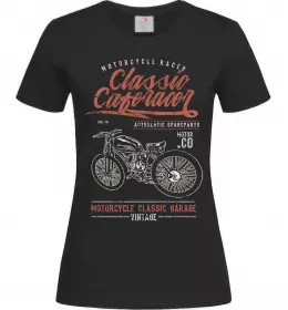 Жіноча футболка Classic Caferacer Чорний фото