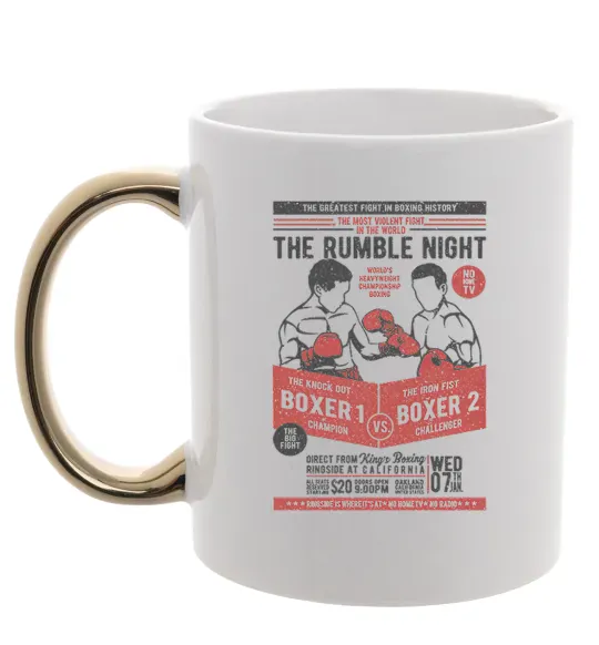 Чашка с цветной ручкой Classic Boxing Золото фото
