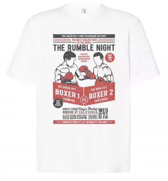 Футболка Оверсайз Classic Boxing Білий фото