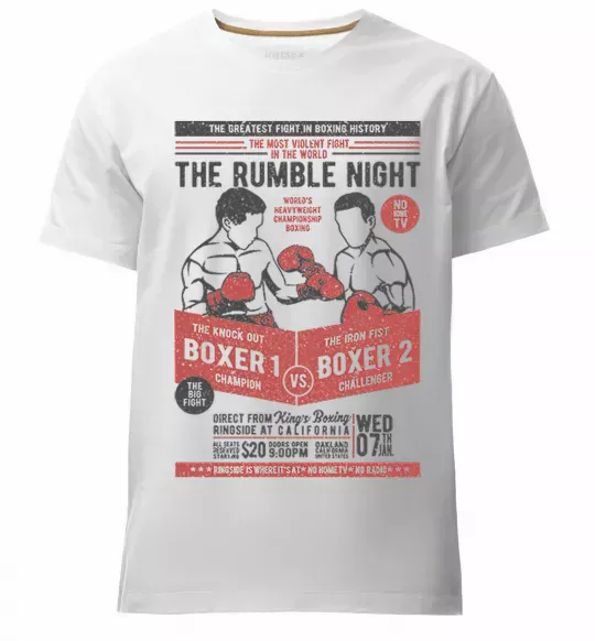 Мужская премиум футболка Classic Boxing Белый фото