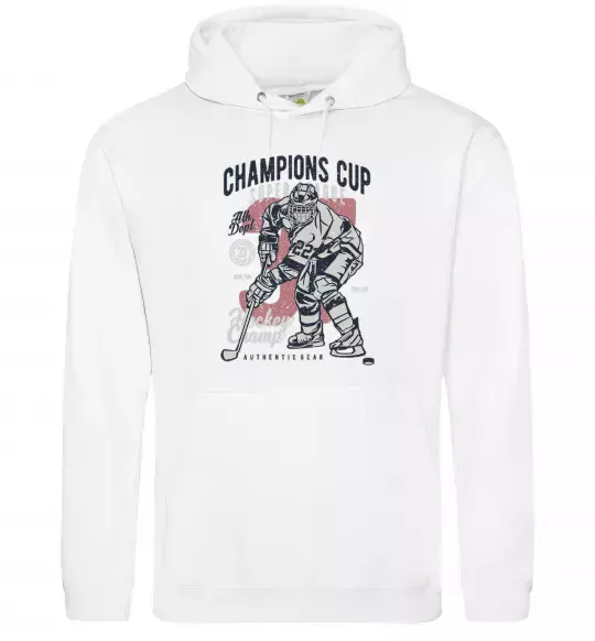 Мужская толстовка (худи) Champions Cup Hockey Белый фото