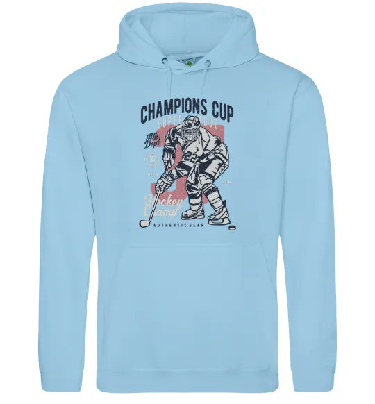 Мужская толстовка (худи) Champions Cup Hockey Голубой фото