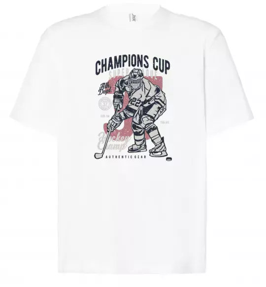 Футболка Оверсайз Champions Cup Hockey Білий фото