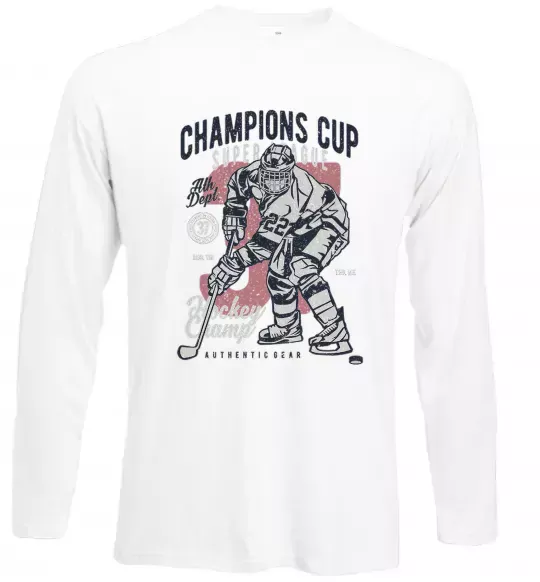 Лонгслив Champions Cup Hockey Белый фото