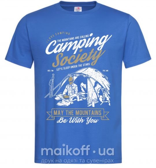 Чоловіча футболка Camping Society Яскраво-синій фото