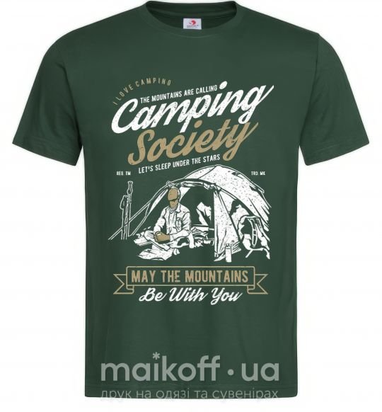 Мужская футболка Camping Society Темно-зеленый фото