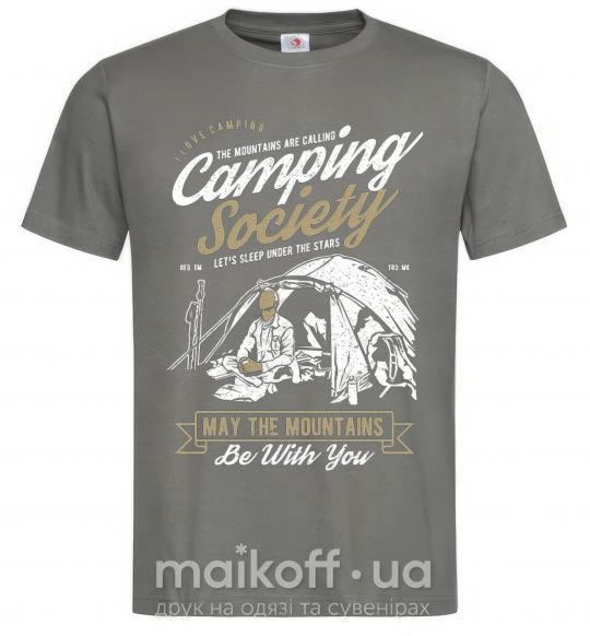 Чоловіча футболка Camping Society Графіт фото