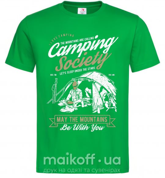 Мужская футболка Camping Society Зеленый фото