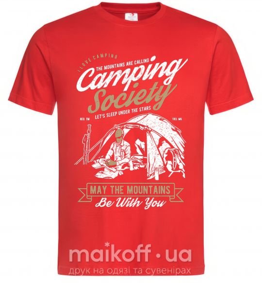 Чоловіча футболка Camping Society Червоний фото