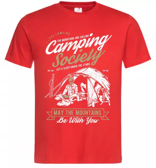 Мужская футболка Camping Society Красный фото