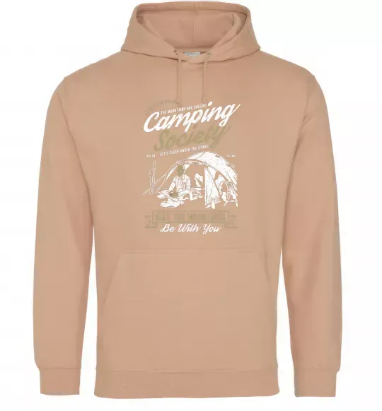 Мужская толстовка (худи) Camping Society Песочный фото