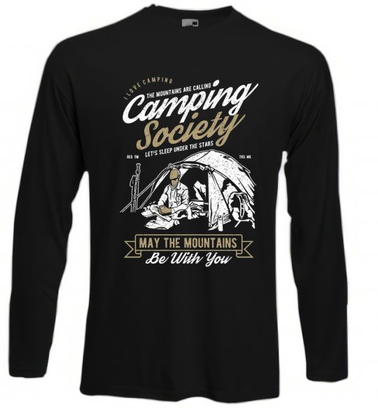 Лонгслів Camping Society Чорний фото