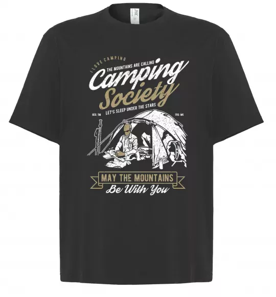 Футболка Оверсайз Camping Society Черный фото