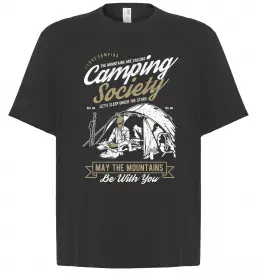 Футболка Оверсайз Camping Society Чорний фото