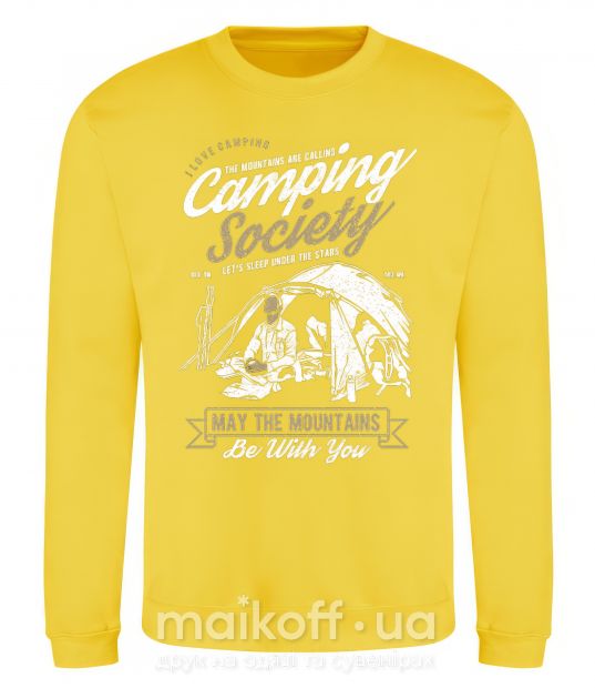 Свитшот Camping Society Солнечно желтый фото
