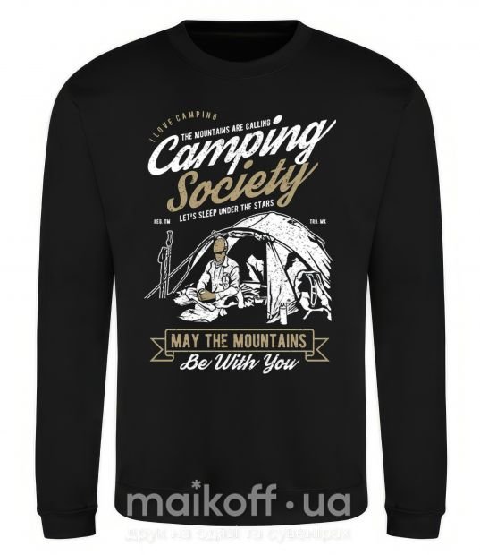 Світшот Camping Society Чорний фото