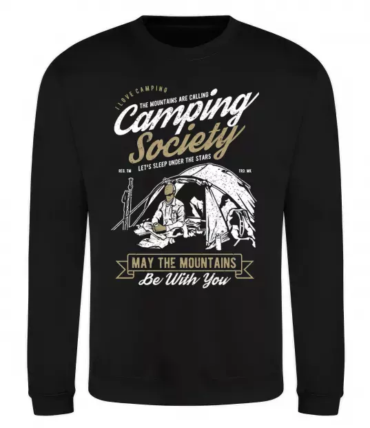 Свитшот Camping Society Черный фото