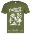 Чоловіча футболка California Malibu Beach Оливковий фото