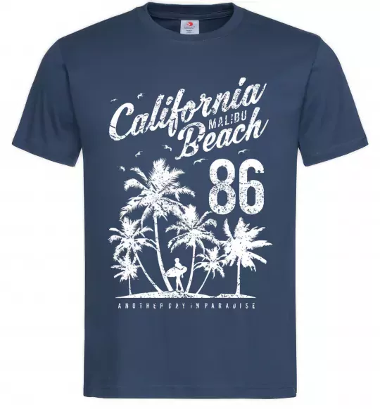 Мужская футболка California Malibu Beach Темно-синий фото
