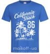 Мужская футболка California Malibu Beach Ярко-синий фото