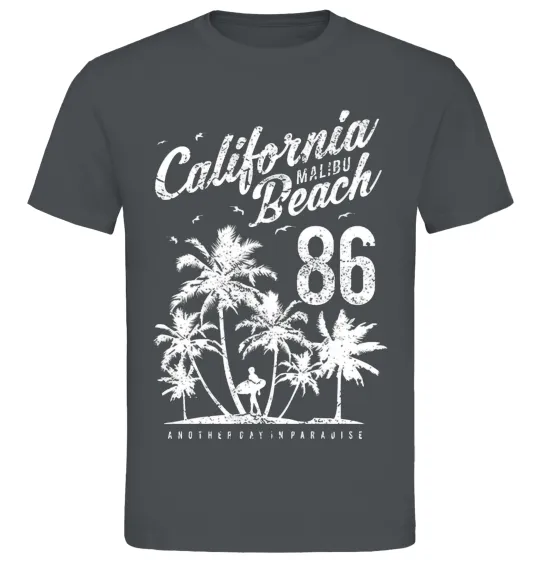 Мужская футболка California Malibu Beach Графит фото