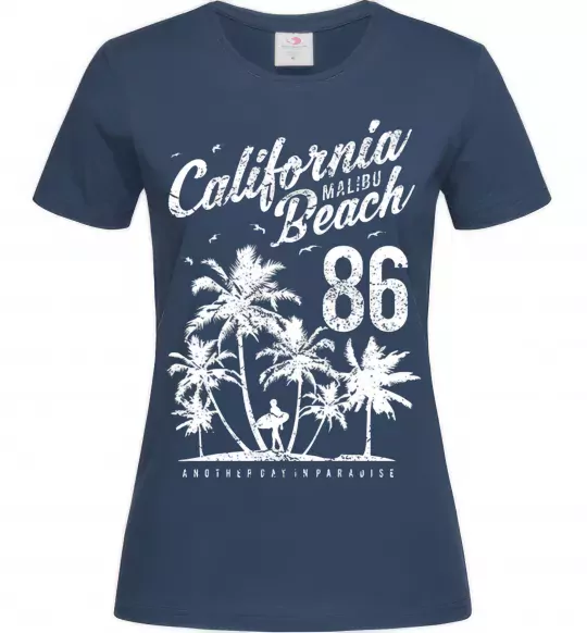 Женская футболка California Malibu Beach Темно-синий фото