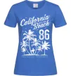Женская футболка California Malibu Beach Ярко-синий фото