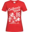 Женская футболка California Malibu Beach Красный фото