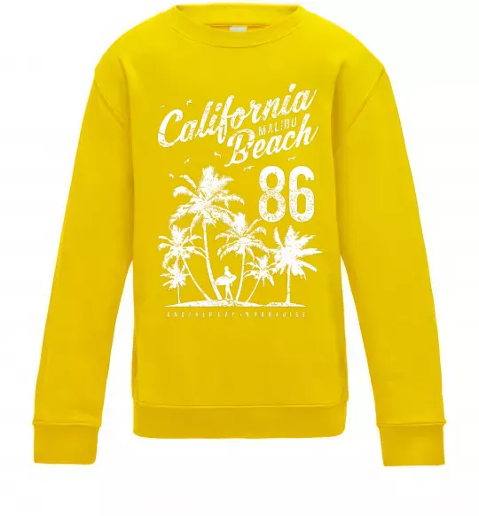 Дитячий світшот California Malibu Beach Сонячно жовтий фото