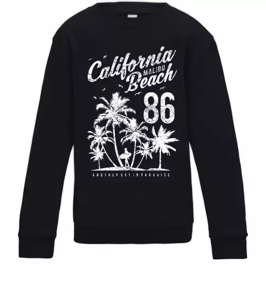 Дитячий світшот California Malibu Beach Чорний фото