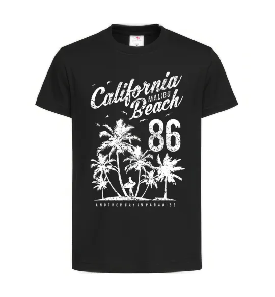 Детская футболка California Malibu Beach Черный фото
