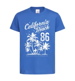 Детская футболка California Malibu Beach Ярко-синий фото