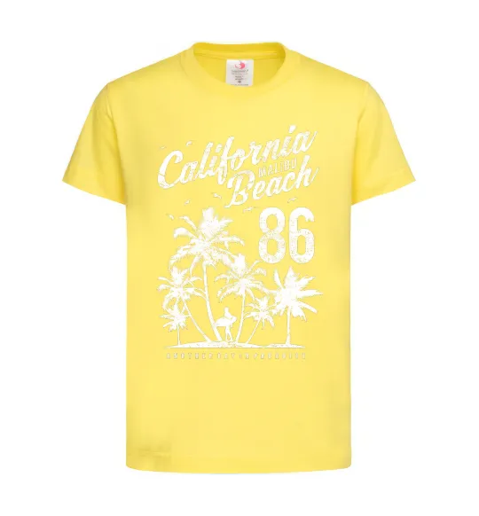 Детская футболка California Malibu Beach Лимонный фото