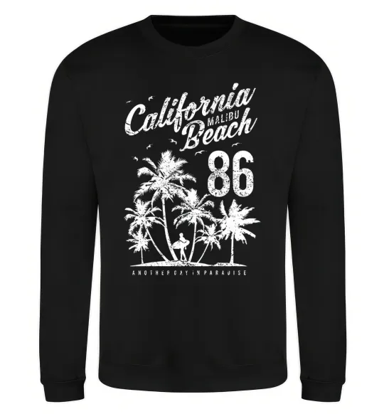 Світшот California Malibu Beach Чорний фото