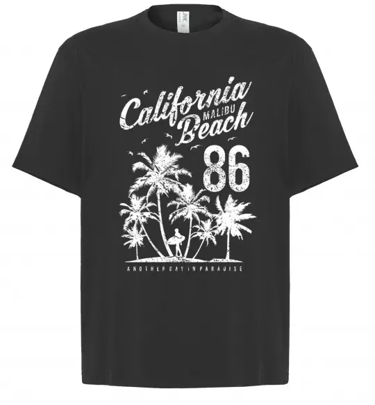 Футболка Оверсайз California Malibu Beach Черный фото