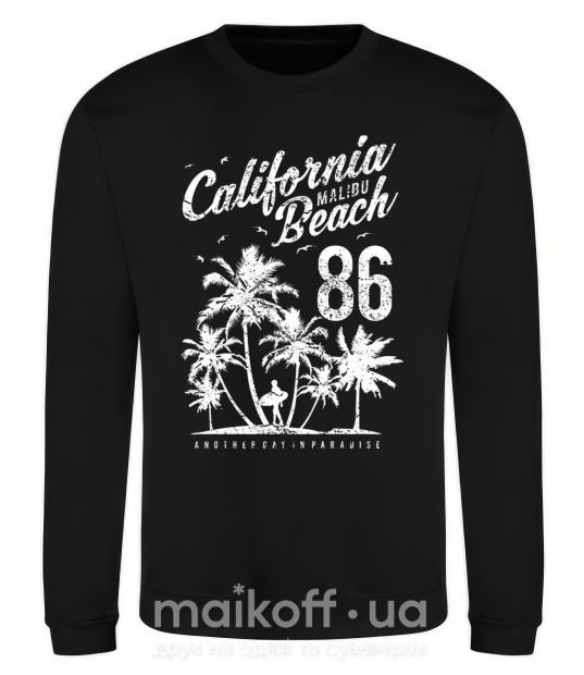 Свитшот California Malibu Beach Черный фото