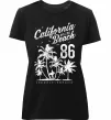 Женская премиум футболка California Malibu Beach Черный фото