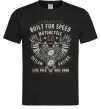 Мужская футболка Built For Speed Motorcycle Черный фото
