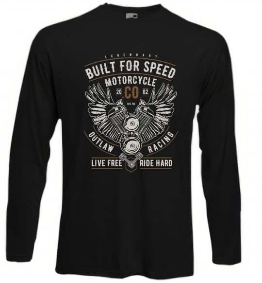 Реглан Built For Speed Motorcycle Черный фото